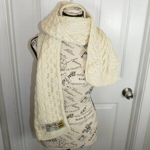 Aran Sweater Market O' Rourke Merino Wool Cable Fisherman Knit Scarf Ireland